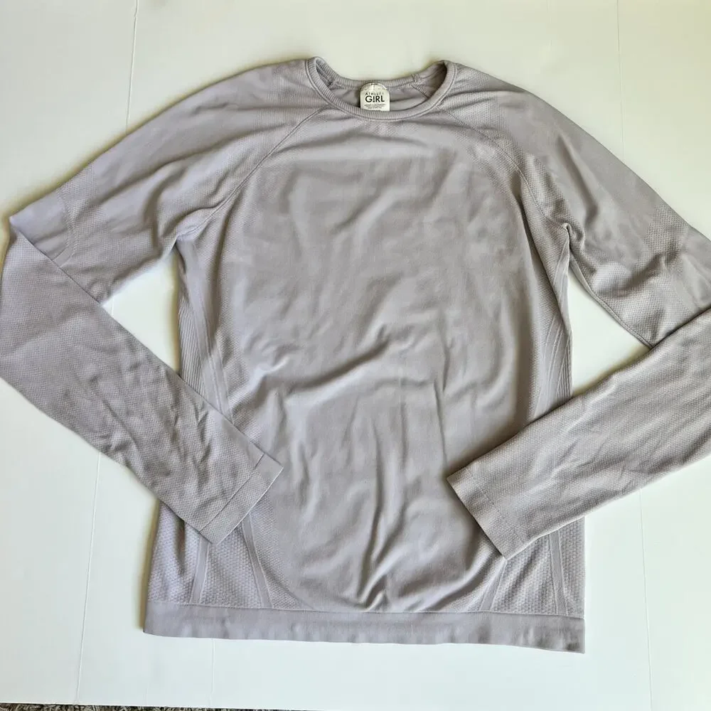 Athleta Girl Lavender Power Up Seamless Top XL 14 - Picture 2 of 7